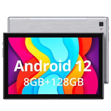 Imagem de Tablets Android de 10 polegadas com 128 GB de armazenamento, 8 GB de RAM, Octa Core 2,0 GHz, tablets Android 12, tela IPS HD de 10 polegadas, câmera de 13 MP, Wi-Fi de 2,4 GHz e 5G, GPS - teclado de