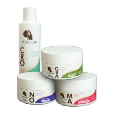 Imagem de Kit 4 produtos Linha Cronograma - WELLS HAIR PROFESSIONAL