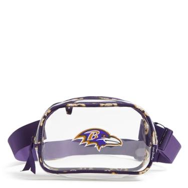 Imagem de Vera Bradley Bolsa de cinto feminina transparente NFL pequena (várias equipes disponíveis), Baltimoreravensonnavypurple/Goldbandana, One Size
