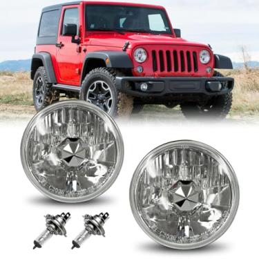 Imagem de I1MOTOR Faróis de 7" para Jeep Wrangler TJ e Hummer H1,1980-1981 Honda Civic, Honda Civic 1980-2006, Honda Civic 1988-1993, Volkswagen Cabriolet, Land Rover Range Rover 1993-1995