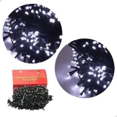 Imagem de Pisca Pisca Natalino 500 Leds Branco Enfeite p/ Árvore de Natal 50m De