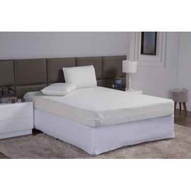 Imagem de Capa Protetora de Colchão Solteiro com Zíper Malha Gel Lisa 25 cm de A