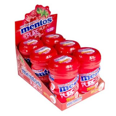 Imagem de Goma de Mascar Mentos Morango Fruit Bottle c/6 - Perfetti