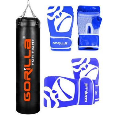 Imagem de Saco De Pancada 160 cm + Luva Pro Adulta + Infantil - Gorilla,  G