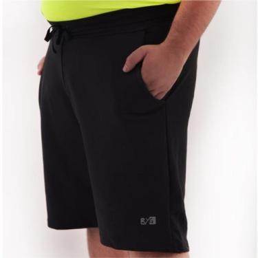 Imagem de Bermuda Plus Size BYG Skyline - BYG Moda Fitness, XGG, Preto, Masculin