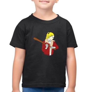 Imagem de Camiseta Algodão Infantil Baseball Girl - Foca na Moda, Preto, 10