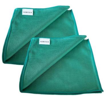 Imagem de Kit com 2 Panos Limpa Vidros Microfibra Vonixx 40X40 260GSM