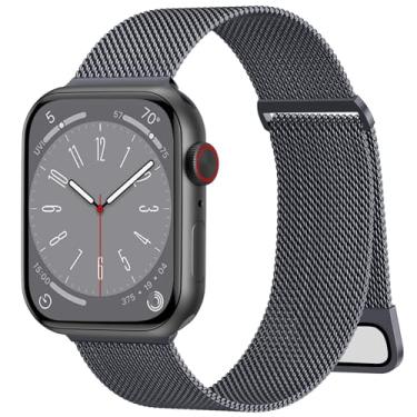 Imagem de JKD Pulseira de relógio Apple de 41 mm, 40 mm, 38 mm, 42 mm, 44 mm, 45 mm, 46 mm, 49 mm, substituição magnética para Apple Watch Ultra, Apple Watch SE séries 10, 9, 8, 7, 6, 5, 4, 3, 2, feminino e