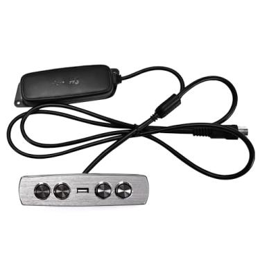 Imagem de Fromann Poltronas reclináveis elétricas para sofá, controle remoto, 4 botões, plugue de 5 pinos com USB para substituição de controle manual de 2 motores, 150 cm