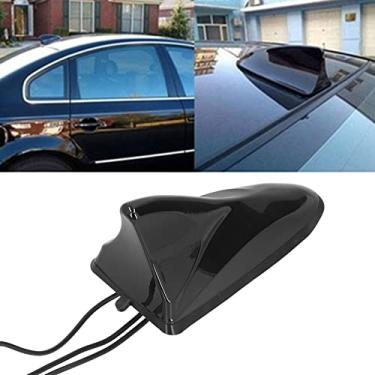 Imagem de Antena de tubarão para carro, cobertura universal para antena de barbatana de tubarão, GPS FM 3 em 1, antena de teto de sinal de rádio para carro, caminhão, suv