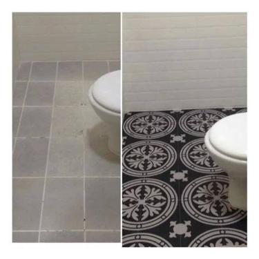 Imagem de Adesivo Piso Cozinha Banheiro Lavável Antiderrapante