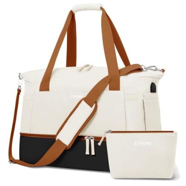 Imagem de Bolsa de Ginástica ETRONIK para Mulheres - Mochila de Viagem com Compa