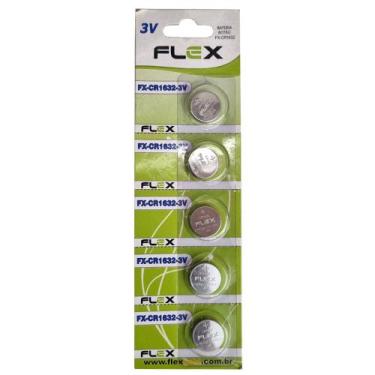 Imagem de Cartela de Bateria Flex FX-CR1632 3V 5 Unidade