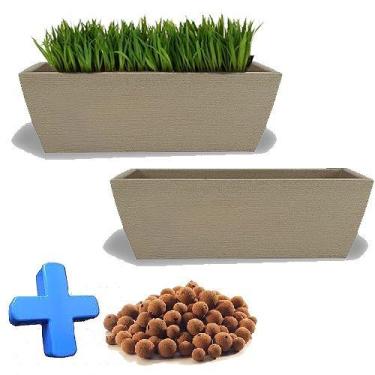 Imagem de Vaso Polietileno Jardineira Decorativo - TUTTY GARDEN, Bege