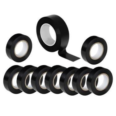 Imagem de Fita Isolante 20 Metros Preto 0 13Mm X 19Mm 10 Pcs - EURO