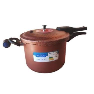 Imagem de Panela de Pressão fechamento externo Antiaderente 6 litros Ramos, cobr