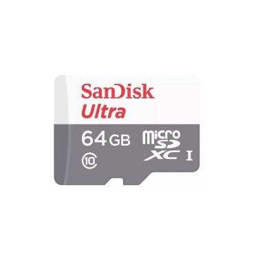 Imagem de Cartão de Memória Sandisk Ultra MicroSD 64GB Classe 10 100MB/S