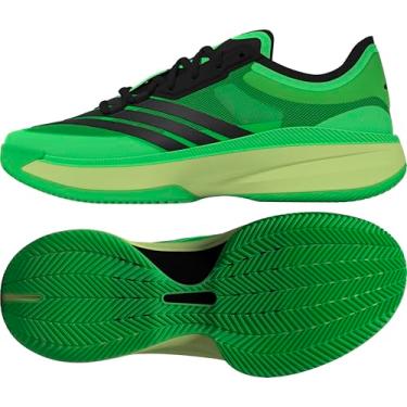 Imagem de adidas Tênis de basquete unissex adulto Adizero Select 3.0, Verde gritante/preto/limão, 9 Women/8 Men