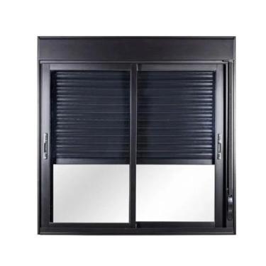 Imagem de Janela com 2 Folhas de Correr e Persiana Integrada 1,00x1,00 Aluminio 