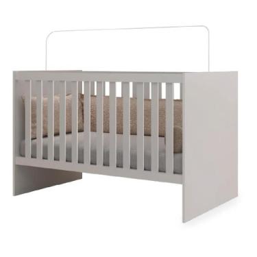 Imagem de Berço Americano 2 em 1 Mini Cama Infantil para Quarto Bebê Branco - J&