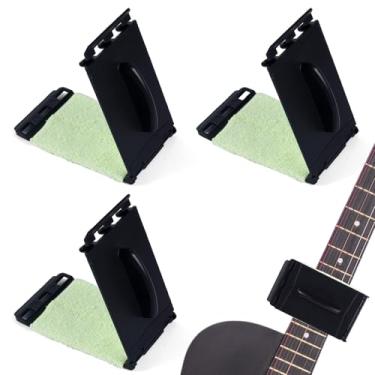 Imagem de 3 peças de limpador de cordas de guitarra, pano de algodão, ferramenta de limpeza de traste para guitarra, traste, fio dental, polimento para violoncelo, baixo, ukulele, violino