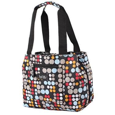 Imagem de Bolsa térmica Nicole Miller – Lancheira térmica aberta para alimentos com suporte de garrafa de bebida para mulheres, homens, piquenique, passeios de barco, praia, pesca e trabalho (pulseiras