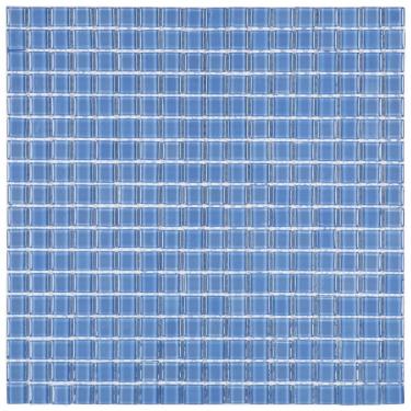 Imagem de Pastilha De Vidro Cristal 30x30cm 1,5x1,5 Azul Claro