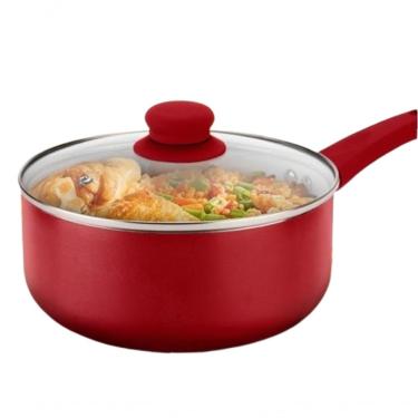 Imagem de Panela Com Alça Em Alumínio Com Revestimento Cerâmico 20cm Vermelho 4571 - Wellmix