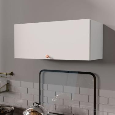 Imagem de Armário Aéreo Porta Basculante 80cm Arizona Cabecasa Madeiramadeira Branco/cobre