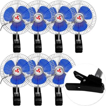 Imagem de Kit 7 Mini Ventilador Veicular Carro Caminhão ônibus De 15cm
