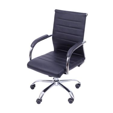 Imagem de Cadeira Or-3322 Com Rodízio E Base Cromada Em Pu Or Design Preto