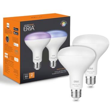 Imagem de ERIA Lâmpadas Inteligentes Eria, Br30 Zigbee, Coloridas E Brancas, 800 Lm, Equivalente A 65 W, Reguláveis, Cri 90+, Funcionam Com Hue*, Ha, Things, Alexa, Google Assistant (Pacote 2)