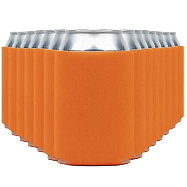 Imagem de CURRENT CO. Capas Térmicas Para Latas De Cerveja Em Branco (Pacote Com 60) - Coolies Macios E Isolados Koolies Htv Friendly A Granel Garrafas, Blanks, Projetos Vinil, Lembrancinhas Casamento (Laranj