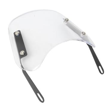 Imagem de FJMQHU Defletor de Vento para para- de Motocicleta com Classe de Montagem, Fácil de Instalar, para Farol de Motocicleta de Ciclomotores de 5" a 7&q, Branco