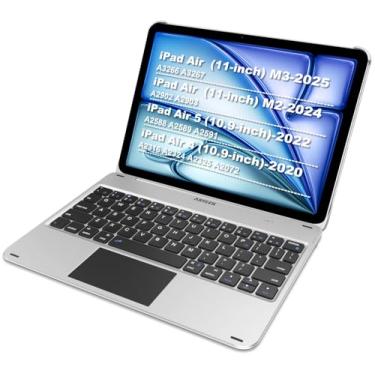 Imagem de Arteck Capa com teclado para iPad Air 5/Air 4 de 11 polegadas/iPad Pro 11 polegadas com trackpad, teclado Bluetooth com capa de proteção completa folio e Touch Pad para Apple 10,9