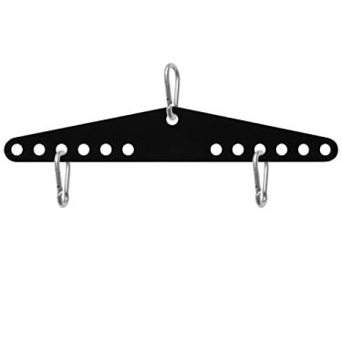 Imagem de RIMLUFE Cabo D duplo para único, sistema de polia para treino de peso, adaptador de placa para barra de puxar LAT para baixo, acessórios de corda, máquina de cabos para rack de agachamento, academia