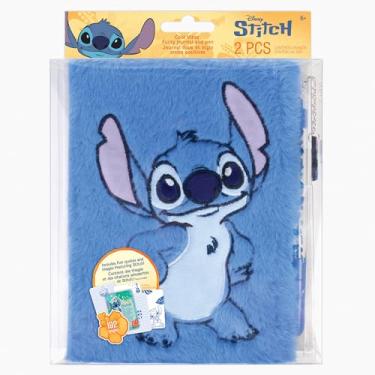 Imagem de Make It Real: Disney: Stitch Cool Vibes Diário e caneta difusa - 192 páginas forradas com citações e imagens divertidas, caneta com pingente de personagem, capa de diário de pelúcia, crianças a partir
