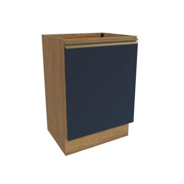 Imagem de Balcão Celeste Kappesberg 100% Mdf 1 Porta Nogueira/azul 60cm