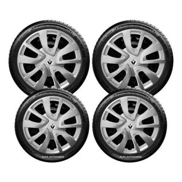 Imagem de Kit Calota Sandero Logan Clio 2012 2013 2014 2015 Aro 14 870 - Renault