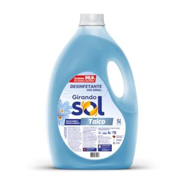 Imagem de Desinfetante Perfumado Talco Girando Sol 5L, Desinfetante Líquido De Uso Geral, Azul, Elimina 99,9% Dos Germes E Bactérias, Limpeza, Proteção E Perfume Duradouro, Sua Casa Merece O Melhor Cuidado