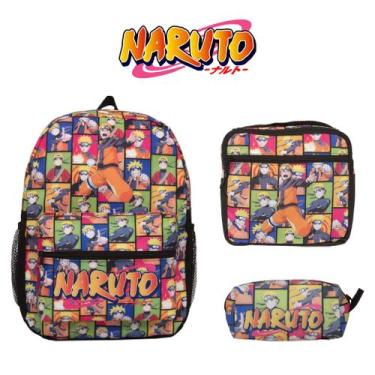 Imagem de Kit Mochila Infantil Masculina Naruto Juvenil Envio Imediato - Toys 2U