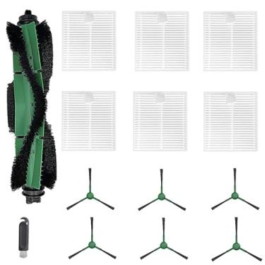 Imagem de Peças de reposição compatíveis com Irobot Roomba Essential Vacuum Accessory Y0110 Y013420 Y0140 Y054020 Q011 Q0120 Q052 Inclui 2 rolos de escova e 10 protetores laterais