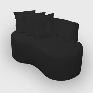 Imagem de Sofá Orgânico 2 Lugares Curvo Feijão Design Elegante Bouclé - Aliança 