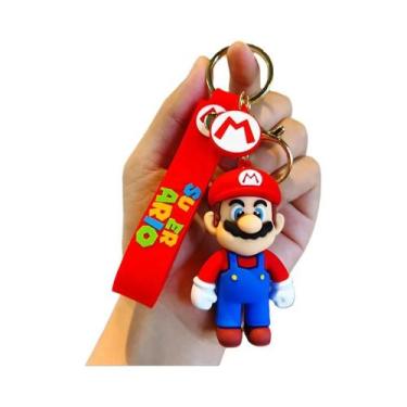 Imagem de Chaveiro 3D Super Mario Bros Para Crianças, Pingente De Bolsa Escolar,