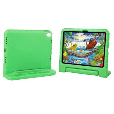 Imagem de BILLISGOVA Capa infantil para iPad A16 11ª (2025)/iPad 10ª geração (2022) com suporte de lápis e suporte, capa de EVA para crianças de 11 polegadas (A16)/10ª geração 11 polegadas - verde