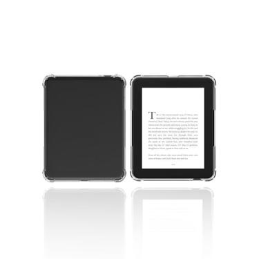 Imagem de Capa para Barnes & Noble Nook Glowlight 4/Nook Glowlight 4e eReader 15.2 cm, design à prova de queda de airbag WUNIKA, fina, leve, à prova de arranhões, capa de borracha de silicone TPU (transparente