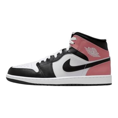 Imagem de Tênis masculino Air Jordan 1 Mid (DQ8426-100, branco/rosa enferrujado/preto), Branco, 44