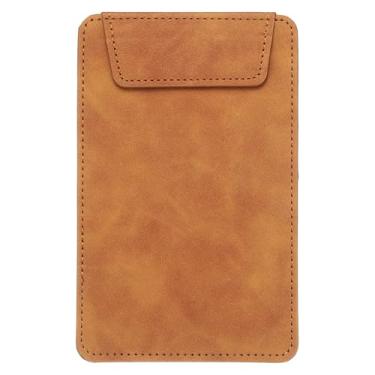 Imagem de PATIKIL A5 Prancheta de couro PU, 10 x 15 cm, pasta magnética executiva com suporte para caneta, organizador de pasta de escritório, quadro de escrita, marrom