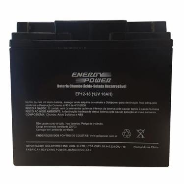 Imagem de Bateria Selada Para Nobreak EnergyPower EP12-18, VRLA, Recarregável, 1