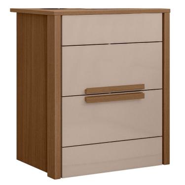 Imagem de Mesa De Cabeceira Dhara 2 Gavetas 51 Cm Carvalho Fendi Moval Carvalho Fendi